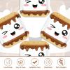 60 Pcs S'mores Camping Birthday Paper Plates 7" Heavy Duty Square Plates view 2