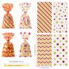 Aegero 120 Pack Red/Gold (wave dots/ wave stripes /diagonal stripes/Star Printed)Cellophane Treat Bags,10.63 x 5.12 Inch Plastic Candy Goodies Bags with 140 Pcs Twists for Valentine,Birthday,Bakery,Wedding,Gift Cookie Snack Packing,Party Favor Suppli view 2
