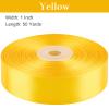 CLUEWR Yellow Satin Ribbon, 1 Inch, 50 Yards view 2