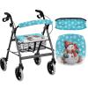 Viuacagoru Christmas Snowman Rollator Seat Cushion with Backrest Cover Removable WashableWalker Accessories view 1