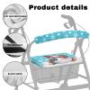 Viuacagoru Christmas Snowman Rollator Seat Cushion with Backrest Cover Removable WashableWalker Accessories view 3
