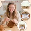 BackURyear Funny Retirement Gifts for Women Men, Office Retired Farewell Leaving Going Away Gift for Her Him Coworkers Boss Friends, Happy Retirement Party Decor, Handmade Crochet Coffee view 3
