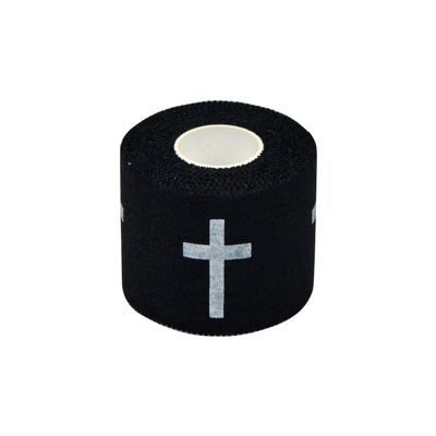 1 Pcs Christian Athletic Sports Tape 2in x 23ft Cotton Zinc Oxide White Cross Wrist & Ankle Tape for Tennis, Baseball,Football, BoxingJesus Gift for Men & Women (1Pcs-Whitecross)