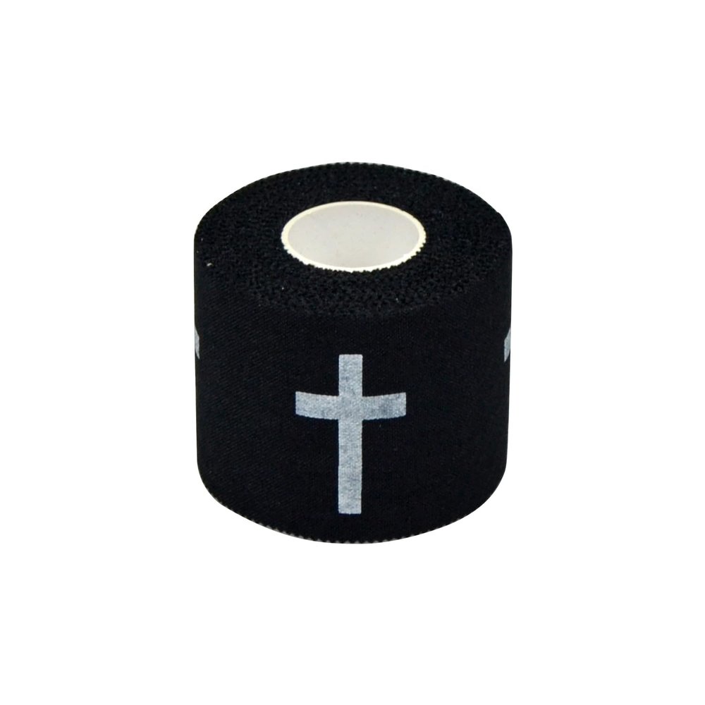 1 Pcs Christian Athletic Sports Tape 2in x 23ft Cotton Zinc Oxide White Cross Wrist & Ankle Tape for Tennis, Baseball,Football, BoxingJesus Gift for Men & Women (1Pcs-Whitecross)