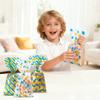 Aegero 120 Pack Blue/Gold (wave dots/ wave stripes /diagonal stripes/Star Printed)Cellophane Treat Bags,10.63 x 5.12 Inch Plastic Candy Goodies Bags with 140 Pcs Twists for Valentine,Birthday,Bakery,Wedding,Gift Cookie Snack Packing,Party Favor Suppl view 3