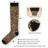 KLL Wild Leopard Brown Print moisture compression stockings for nurses for men mujer view 4
