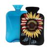 Hot Water Bottle with Cover, 2L Hot Water Bag for Pain Relief Hand Feet Warmer(American Flag Sunflowers) view 1