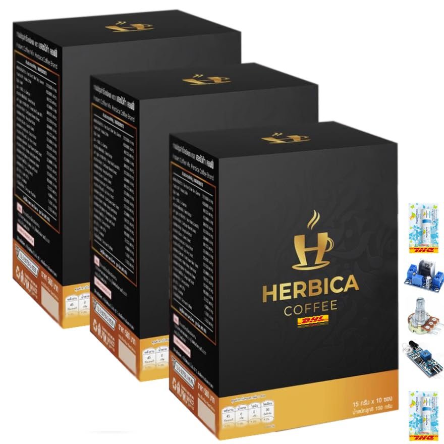 Arabica Intense Good Shape HerbicaCoffee Instant Coffee Mix Powder Snack Much Mellow Delicious 10 Sachets/Box (of 3) By Thaigiftshop [Get Free Tomato Facial Mask]