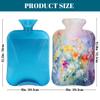 Hot Water Bottle with Cover, 2L Hot Water Bag for Pain Relief Hand Feet Warmer(Beautiful Flower Floral) view 2