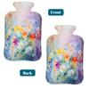 Hot Water Bottle with Cover, 2L Hot Water Bag for Pain Relief Hand Feet Warmer(Beautiful Flower Floral) view 4