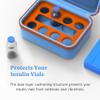 SHBC Insulin Vial Cooler Case with Ice Brick EVA Protective Organizer Fridge with Mesh Pocket for Diabetic Supplies, fits 8 Standard 10ml Vials, Shockproof and Portable for Travel, Work, Home, etc. view 4