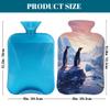 Hot Water Bottle with Cover, 2L Hot Water Bag for Pain Relief Hand Feet Warmer(Glacier Penguin) view 2