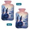 Hot Water Bottle with Cover, 2L Hot Water Bag for Pain Relief Hand Feet Warmer(Glacier Penguin) view 4