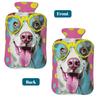Hot Water Bottle with Cover, 2L Hot Water Bag for Pain Relief Hand Feet Warmer(Polka Dot Yellow Sunglasses Border Collie) view 4