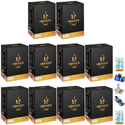 Arabica Intense Good Shape 10 Sachets/Box HerbicaCoffee Instant Coffee Mix Powder Snack Much Mellow Delicious Set 10 C295 By Thaigiftshop [Get Free Tomato Facial Mask]
