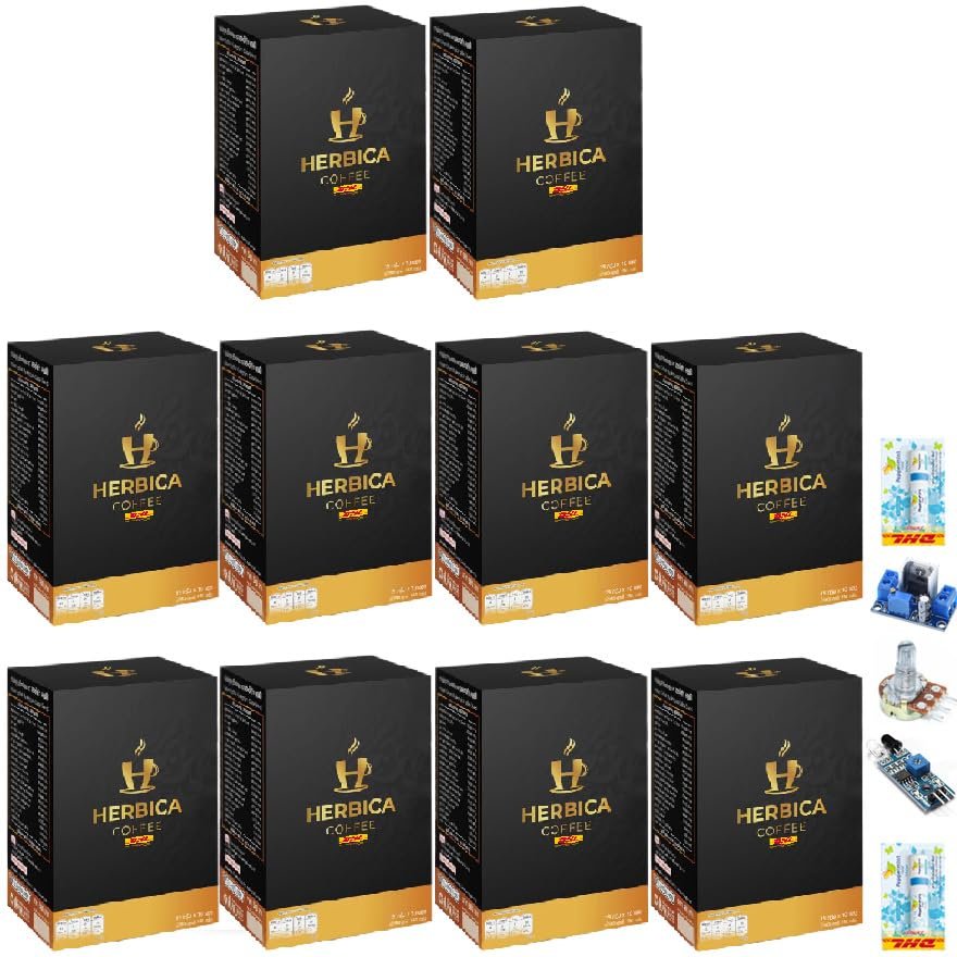 Arabica Intense Good Shape 10 Sachets/Box HerbicaCoffee Instant Coffee Mix Powder Snack Much Mellow Delicious Set 10 C295 By Thaigiftshop [Get Free Tomato Facial Mask]