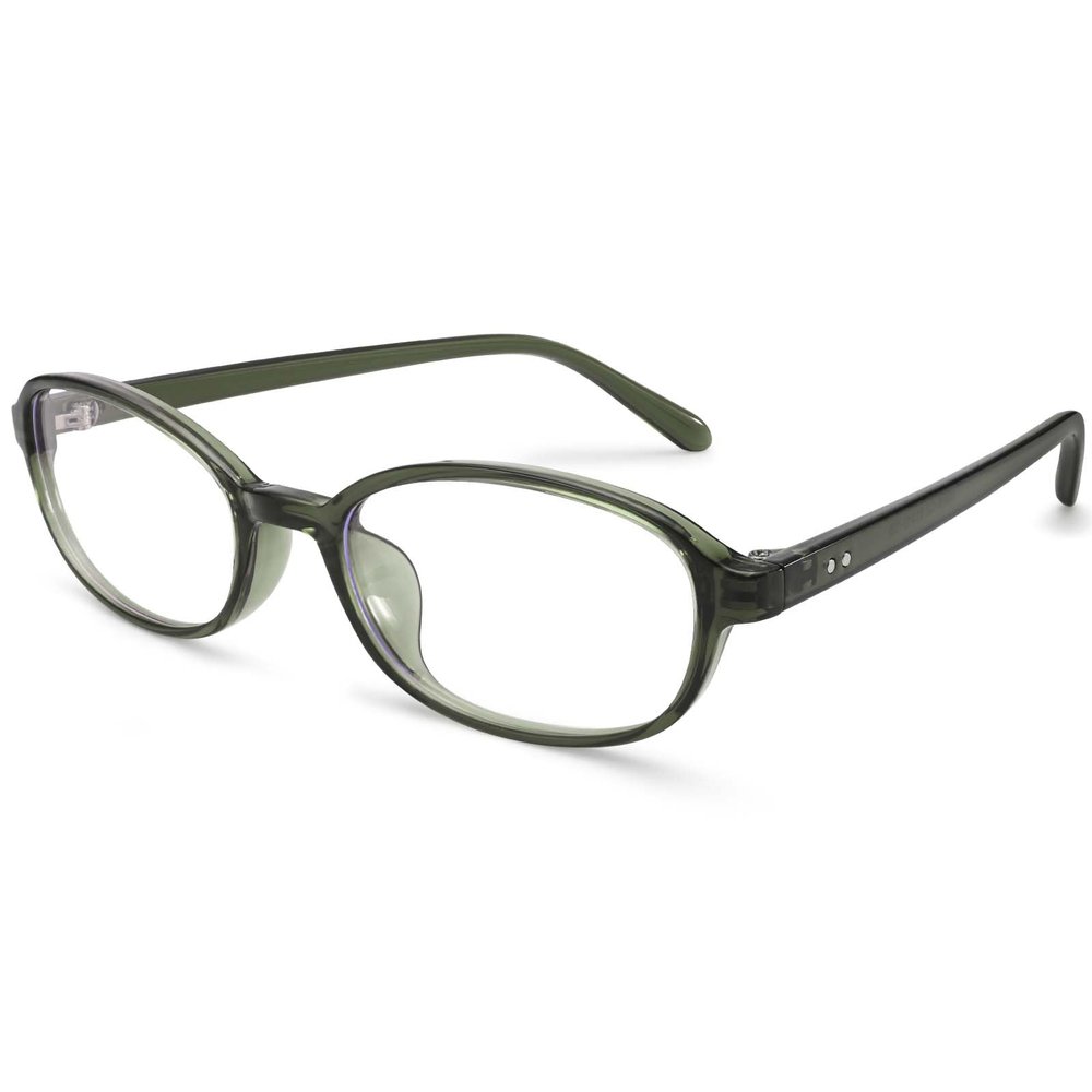 Dollger Small Oval Blue Light blocking Glasses for Women Men trendy Rectangle Anti Bluelight Blocker Glasses for computer screen use Green