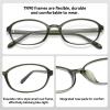Dollger Small Oval Blue Light blocking Glasses for Women Men trendy Rectangle Anti Bluelight Blocker Glasses for computer screen use Green view 4