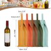 PATIKIL Leather Wine Tote Bag, Reusable Wine Gift Bag Double Layered Bottle Champagne Liquors Single Carrier for Birthday, Wedding, Picnic Party Gifts (Yellow) view 2