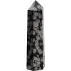 10pcs Large Snowflake Obsidian Crystal Point, 6 Faceted Hexagonal Prism Crystal Tower 2.76-3.9in, Natural Crystals and Healing Stones for Energy Healing, Meditation, Home Decor view 1