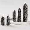 10pcs Large Snowflake Obsidian Crystal Point, 6 Faceted Hexagonal Prism Crystal Tower 2.76-3.9in, Natural Crystals and Healing Stones for Energy Healing, Meditation, Home Decor view 4