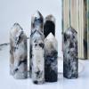 10pcs Large Rainbow Moonstone with Black Tourmaline Crystal Point, 6 Faceted Hexagonal Prism Crystal Tower 2.76-3.9in, Natural Crystals and Healing Stones for Energy Healing, Meditation, Home Decor view 2