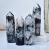 10pcs Large Rainbow Moonstone with Black Tourmaline Crystal Point, 6 Faceted Hexagonal Prism Crystal Tower 2.76-3.9in, Natural Crystals and Healing Stones for Energy Healing, Meditation, Home Decor view 3