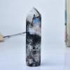 10pcs Large Rainbow Moonstone with Black Tourmaline Crystal Point, 6 Faceted Hexagonal Prism Crystal Tower 2.76-3.9in, Natural Crystals and Healing Stones for Energy Healing, Meditation, Home Decor view 4