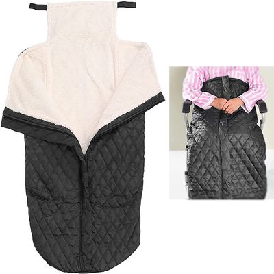 EUQKKWLOY Double Layered Wheelchair Warm Covers Waterproof Lap Blanket Fleece Lined Cozy Cover with Zipper for Elderly Patients and Disabled Leg Lower Body Warm
