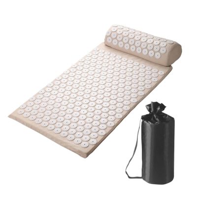 3 Pcs Set Massage Pads and Pillows with Large Points Can Better Massage The Neck, Back, and Feet, Suitable for Daily Household Use(Beige)