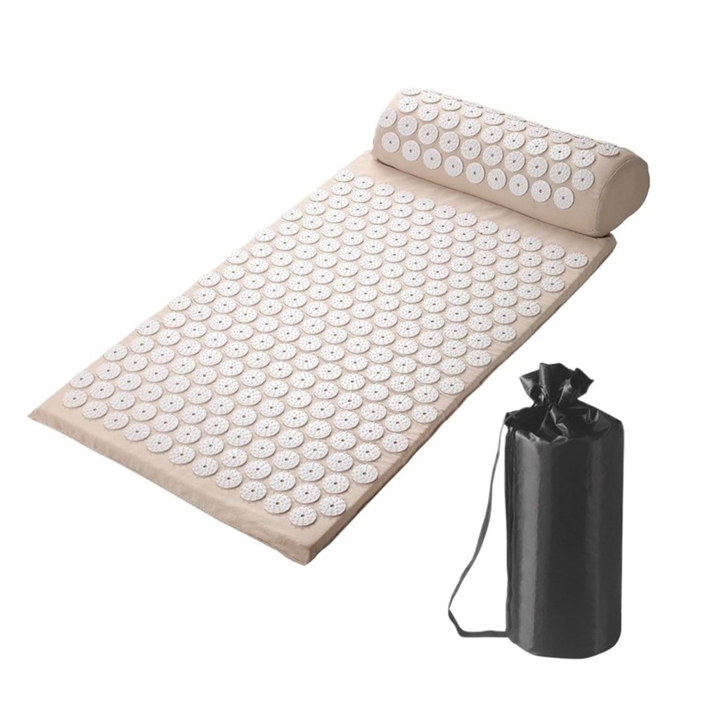 3 Pcs Set Massage Pads and Pillows with Large Points Can Better Massage The Neck, Back, and Feet, Suitable for Daily Household Use(Beige)