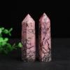 10pcs Natural Pink Rhodonite Crystal Points, 6 Faceted Hexagonal Prism Crystal Tower 2.76-3.9in, Natural Crystals and Healing Stones for Energy Healing, Meditation, Home Decor view 3