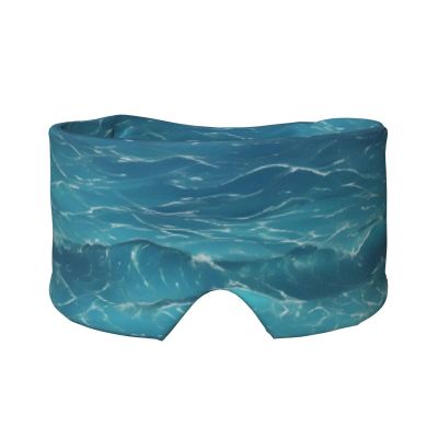 The deep Blue sea Sleep Eye Mask for Women Men Blocking Light Travel Blindfold 2 in 1 Ear Mask and Blindfold