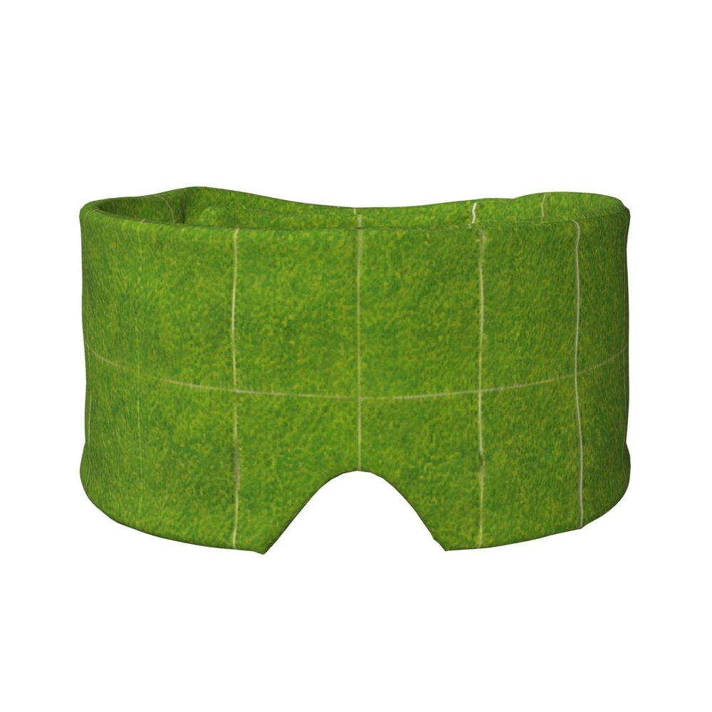 Green Grassland Sleep Eye Mask for Women Men Blocking Light Travel Blindfold 2 in 1 Ear Mask and Blindfold