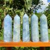 10pcs Large Blue Celestite Crystal Point, 6 Faceted Hexagonal Prism Crystal Tower 2.76-3.9in, Natural Crystals and Healing Stones for Energy Healing, Meditation, Home Decor view 1