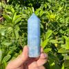10pcs Large Blue Celestite Crystal Point, 6 Faceted Hexagonal Prism Crystal Tower 2.76-3.9in, Natural Crystals and Healing Stones for Energy Healing, Meditation, Home Decor view 3