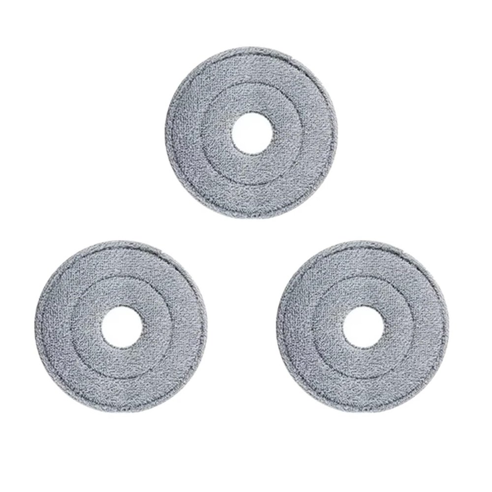 1-10pcs Round MOP Head Cloth Spin Wring For Cleaning Floors Pad Home Replacement Universal Accessories 360 Rotating Barrel Towel(3pcs gray)