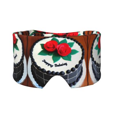 Delicious Cakes Sleep Eye Mask for Women Men Blocking Light Travel Blindfold 2 in 1 Ear Mask and Blindfold
