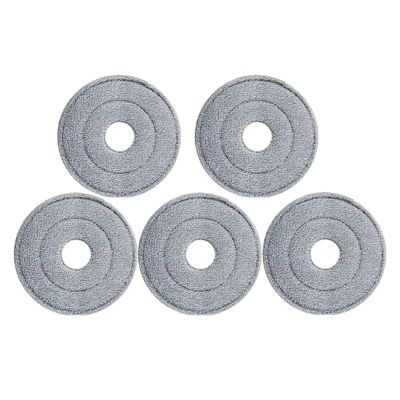 1-10pcs Round MOP Head Cloth Spin Wring For Cleaning Floors Pad Home Replacement Universal Accessories 360 Rotating Barrel Towel(5pcs gray)