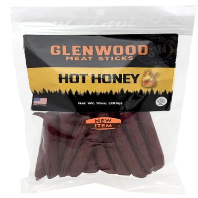 Glenwood Meat Sticks High Protein, Mini Meat Sticks in Resealable Bag 10 Ounce (Hot Honey)