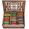 Twinings Tea Sampler Collection 80 Tea Bags, 22 Flavours/Assorted Tea, Gift Set in Decorative MDF Box Wooden Organizer Tea Chest Included Ideal for Family & Friends (Walnut MDF Box) view 1