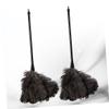 COOLHIYA 2pcs Dust Removal Brushes Lightweight Plastic Handle Cleaning Tools for High Places Natural Plumes for Kitchen Car Office Dusting view 3