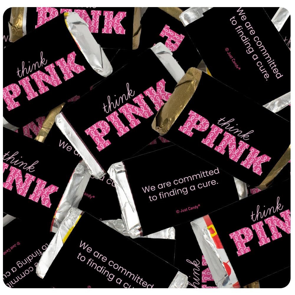 102 Pcs Breast Cancer Awareness Think Pink Candy Miniatures Chocolate - No Assembly Required (1.88lb)