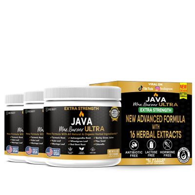 GREENVIFY Java Max Burner Ultra Extra Strength, Natural & Organic Herbal Ingredients, 5.3 oz (3)