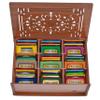 Twinings Tea Sampler Collection 80 Tea Bags, 22 Flavours/Assorted Tea, Gift Set in Decorative MDF Box Wooden Organizer Tea Chest Included Ideal for Home, Office, Family & Friends (Brown MDF Box) view 1