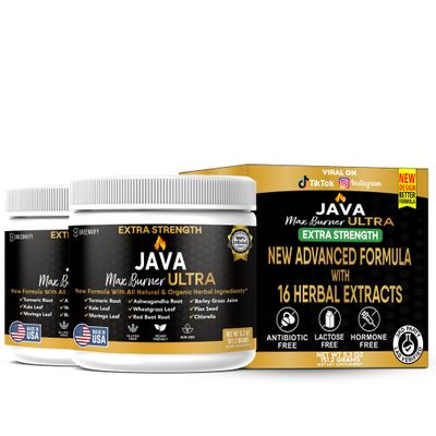GREENVIFY Java Max Burner Ultra Extra Strength, Natural & Organic Herbal Ingredients, 5.3 oz (2)