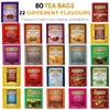 Twinings Tea Sampler Collection 80 Tea Bags, 22 Flavours/Assorted Tea, Gift Set in Decorative MDF Box Wooden Organizer Tea Chest Included Ideal for Home, Office, Family & Friends (White MDF Box) view 2