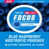 GRINDS Focus Pouches - Naturally Flavored with Nootropic Ingredients - Contains Alpha GPC and L-Theanine, Sugar-Free - 3 Pack, 18 Pouches Per Can - Blue Raspberry view 2