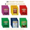 Twinings Tea Bag Sampler Variety with Walnut Wooden Organizer Tea Chest (24 Tea Bags) 6 Different Popular Flavors, Gift for Tea Lovers: Women, Men, Mom, Dad, Family, Friends, Couples view 2