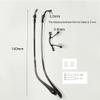 1 Pair Metal Frame Arms Titanium Temple Rimless Glasses Legs and Stainless Steel Nose Bridge Glasses Replacement Temple Eyewear Frame Temple with Double Rubber Plug view 3